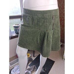 Womens Vintage  ETAM FRANCE 90s Corduroy Wrap Skirt Size 40/ 10 US A-Line Pleats